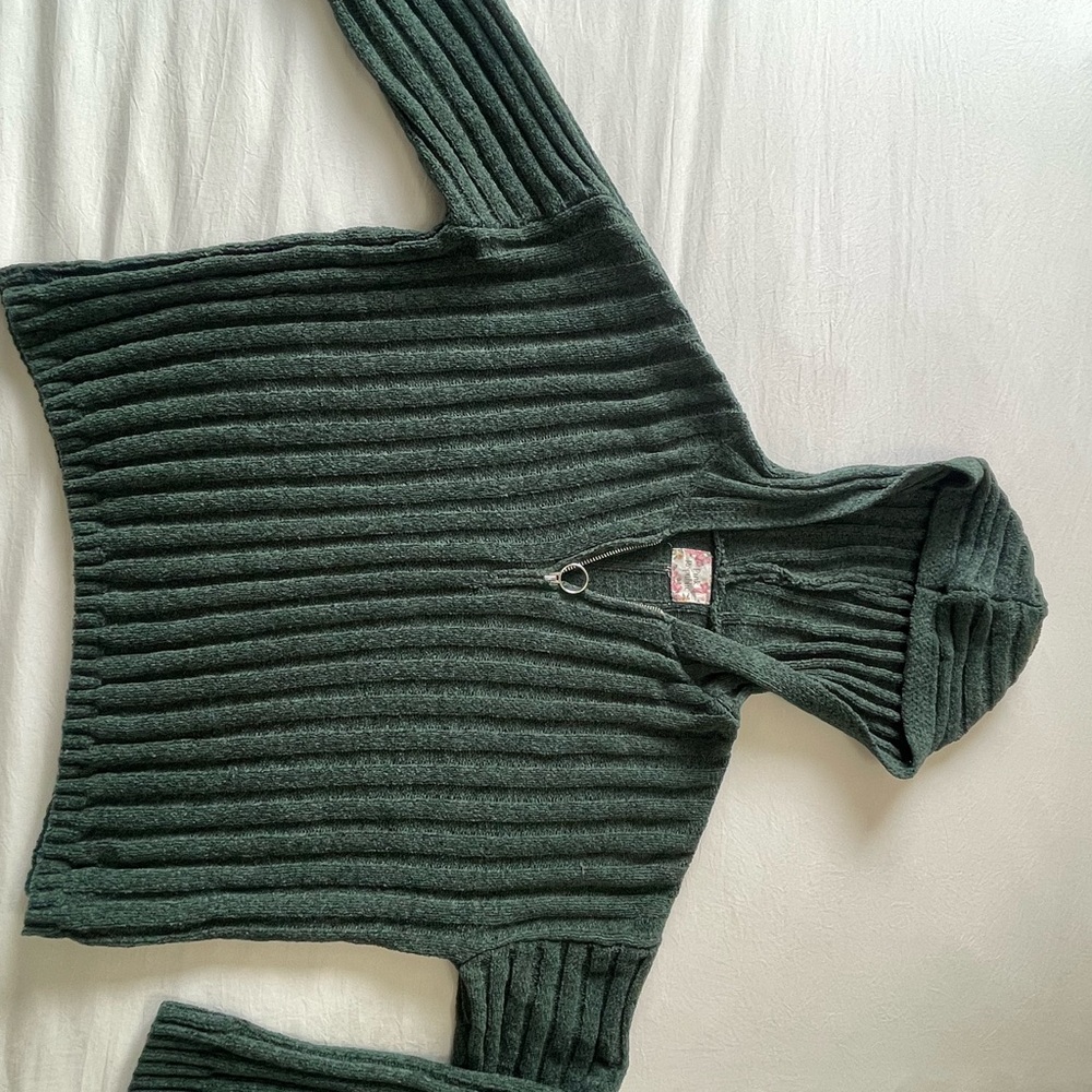 Pink Republic Cozy Forest Green Hoodie Pullover Sweater | Women’s Size M